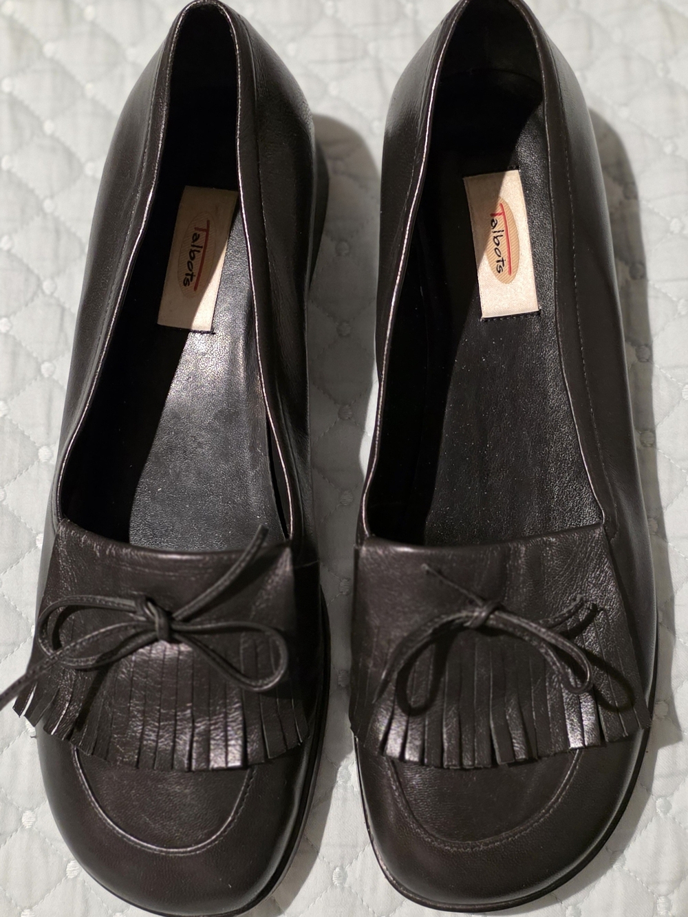Talbots Dark Gray Women's Leather Flats